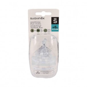 SUAVINEX TETINA ANAT T2M SILICONA 2 UDS
