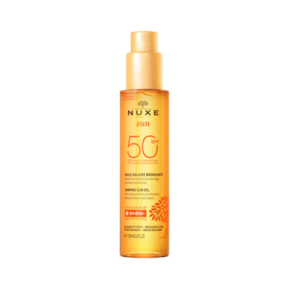 NUXE SUN ACEITE BRONCEADOR ROSTRO Y CUERPO SPF 50 150ML