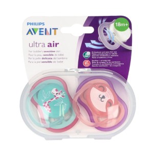 AVENT CHUPETE SILIC ULTRA AIR ANIMALES 18 MESES 2...