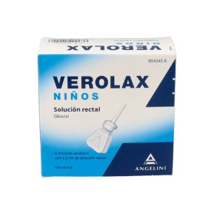 VEROLAX NIÑOS 1,8 ml SOLUCION RECTAL 6 ENEMAS 2,5 ml