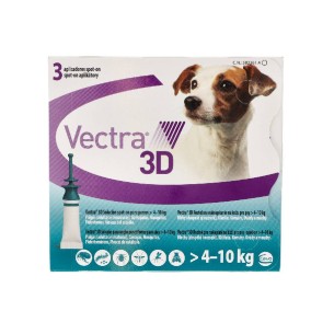 VECTRA 3D 87/7,7/635 mg SOLUCION SPOT-ON PARA PERROS 4-10...
