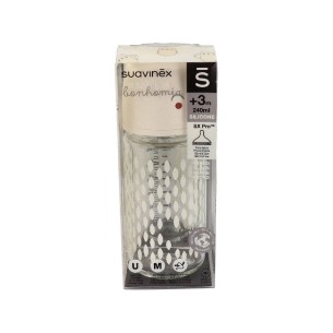 SUAVINEX BIBERON VIDRIO SX PRO FLUJO MEDIO (M) 3M 240 ML