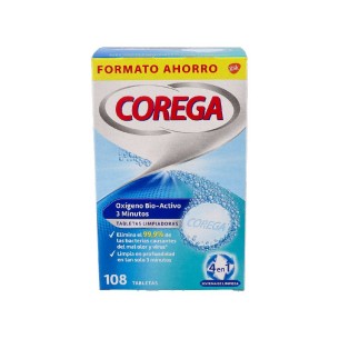 COREGA OXIGENO BIO-ACTIVO LIMPIEZA PROTESIS DENTAL 108...