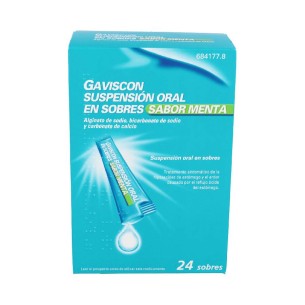 GAVISCON 24 SOBRES SUSPENSION ORAL 10 ml (SABOR MENTA)