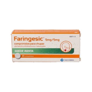 FARINGESIC 5 mg/5 mg 20 COMPRIMIDOS PARA CHUPAR (SABOR...