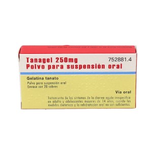 TANAGEL 250 mg 20 SOBRES POLVO PARA SUSPENSION ORAL