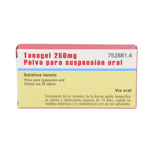 TANAGEL 250 mg 20 SOBRES POLVO PARA SUSPENSION ORAL 2