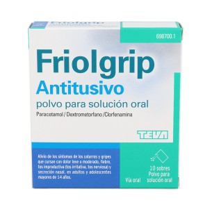 FRIOLGRIP ANTITUSIVO 10 SOBRES POLVO PARA SOLUCION ORAL 2