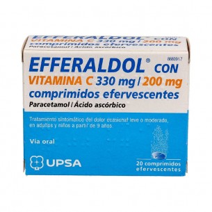 EFFERALDOL CON VITAMINA C 330 mg/200 mg 20 COMPRIMIDOS...