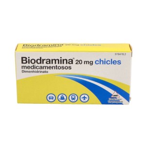 BIODRAMINA 20 mg 6 CHICLES MEDICAMENTOSOS