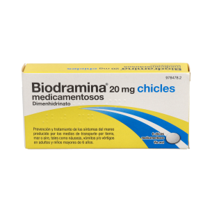 BIODRAMINA 20 mg 6 CHICLES MEDICAMENTOSOS 2