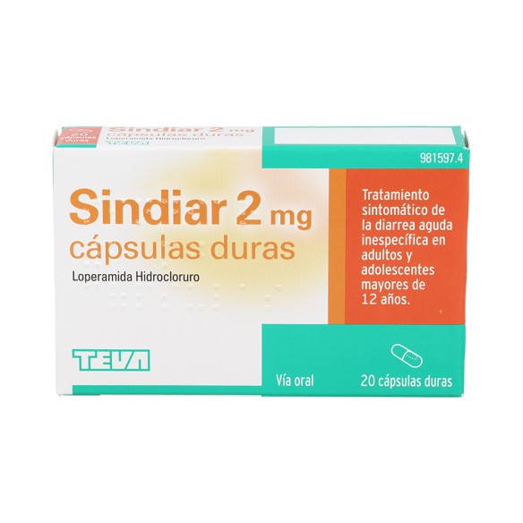 SINDIAR 2 MG 20 CAPSULAS