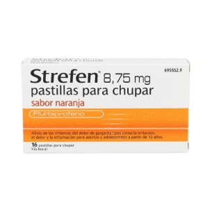 STREFEN 8,75 MG 16 PASTILLAS PARA CHUPAR (SABOR NARANJA)