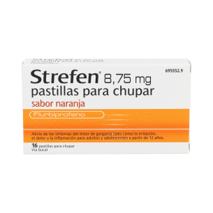 STREFEN 8,75 MG 16 PASTILLAS PARA CHUPAR (SABOR NARANJA) 2