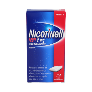 NICOTINELL FRUIT 2 MG 24 CHICLES MEDICAMENTOSOS 2