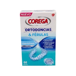 COREGA ORTODONCIAS & FERULAS 66 TABLETAS LIMPIADORAS