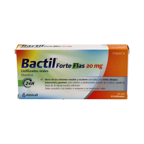 BACTIL FORTE FLAS 20 MG 10 LIOFILIZADOS ORALES
