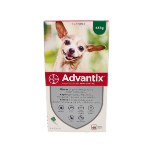 ADVANTIX 40/200 mg SOLUCION SPOT-ON PARA PERROS HASTA 4...