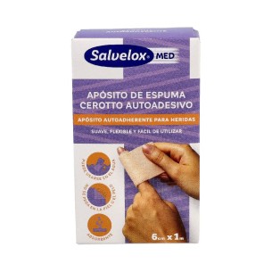 SALVELOX MED FOAM PLASTER APOSITO ADHESIVO 1 APOSITO 1M X...