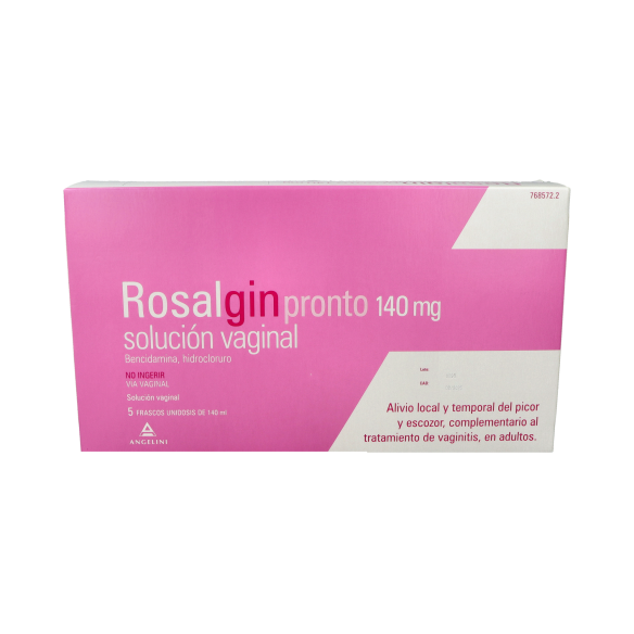 ROSALGIN PRONTO 140 mg SOLUCION VAGINAL 5 ENVASES UNIDOSIS 140 ml
