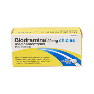 BIODRAMINA 20 mg 12 CHICLES MEDICAMENTOSOS 2