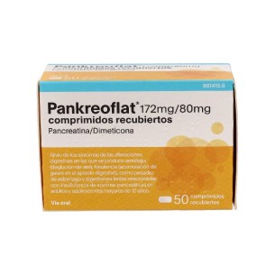 PANKREOFLAT 172 mg/80 mg 50 COMPRIMIDOS RECUBIERTOS