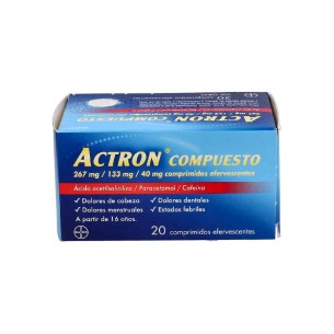 ACTRON COMPUESTO 267 MG/133 MG/40 MG 20 COMPRIMIDOS...