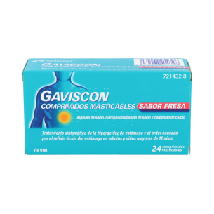 GAVISCON 24 COMPRIMIDOS MASTICABLES (SABOR FRESA) 2