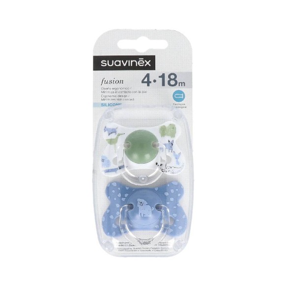 SUAVINEX CHUPETE FISIOLOGICA NOCHE 6-18M 2U