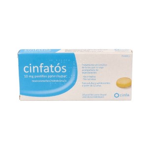 CINFATOS ANTITUSIVO 10 mg 20 PASTILLAS PARA CHUPAR