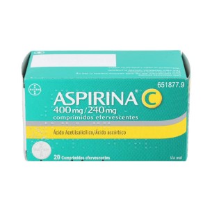 ASPIRINA C 400 mg/240 mg 20 COMPRIMIDOS EFERVESCENTES