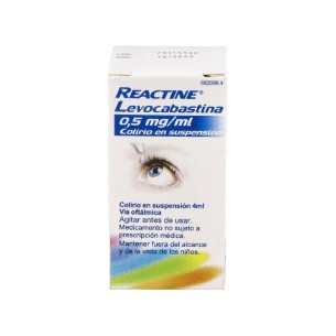 REACTINE LEVOCABASTINA 0,5 mg/ml COLIRIO EN SUSPENSION 1...