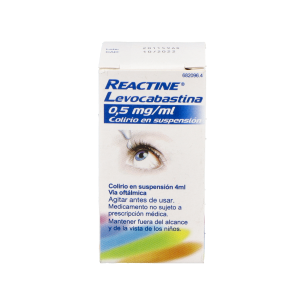 REACTINE LEVOCABASTINA 0,5 mg/ml COLIRIO EN SUSPENSION 1... 2