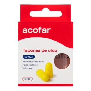 TAPONES OIDOS ESPUMA ACOFAR 6 U