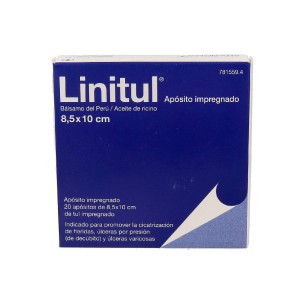 LINITUL CICATRIZANTE 20 APOSITOS IMPREGNADOS 8,5 x 10 cm