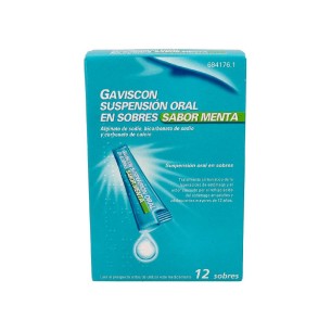 GAVISCON 12 SOBRES SUSPENSION ORAL 10 ml (SABOR MENTA)