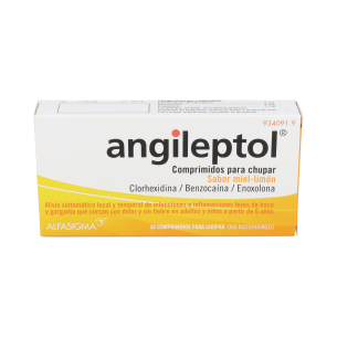 ANGILEPTOL 30 COMPRIMIDOS PARA CHUPAR (SABOR MIEL-LIMON) 2