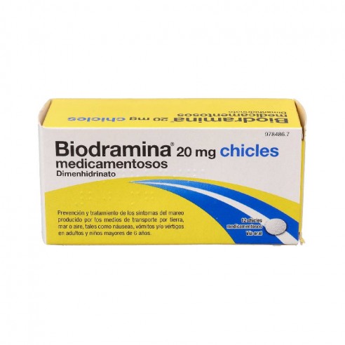 BIODRAMINA 20 mg 12 CHICLES...