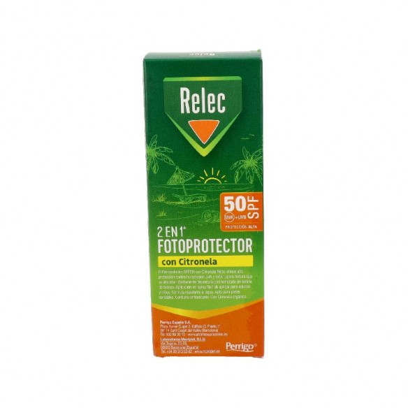 RELEC FOTOPROTECTOR SPF 50 CON CITRONELA 1 SPRAY 100 ML